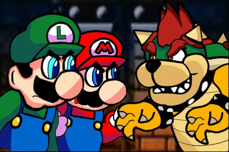 FNF Zanta But Mario, Luigi and Bowser Sing It